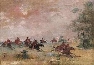 Comanche War Party Mounted on Wild Horses [1834–37] by George Catlin [1796–1872]